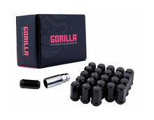 Load image into Gallery viewer, Gorilla Hex Duplex Acorn Bulge Lug Nuts - 3/4" Hex - 14mm x 1.50 Thread Size - Black Finish - Set of 24 (K6LT19-14150BGR)