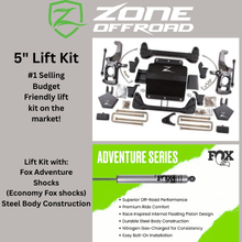 Load image into Gallery viewer, ZONE OFFROAD 5" TORSION BAR DROP LIFT KIT (2011-2019 GM 2500/3500HD)