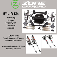 Load image into Gallery viewer, ZONE OFFROAD 5" TORSION BAR DROP LIFT KIT (2011-2019 GM 2500/3500HD)