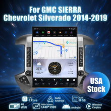 Load image into Gallery viewer, AuCar Tesla Android 15.6″ Car Radio GPS Navigation For GMC Sierra Chevrolet Silverado 2014-2019