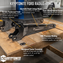 Load image into Gallery viewer, Kryptonite Radius Arm Kit for 2005-2026 Ford Super Duty F-250/F-350/F-450/F-550