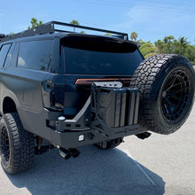 Load image into Gallery viewer, 2021+ CHEVY SUBURBAN & GMC YUKON XL HIGH CLEARANCE OCTANE DUAL SWING OUT REAR BUMPER Chassis Unlimited Inc.