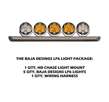 Load image into Gallery viewer, HD Chase Light Mount – Front Curved Pod / Light Bar Mount Chassis Unlimited Inc. 19-25 RAM 2500/3500 LIGHT MOUNT BAJA LP6 PACKAGE (3 AMBER - 2 CLEAR)