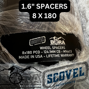 [BORA/SCOVEL EXCLUSIVE] Chevy/GMC 2500/3500 (2011-2024+) Aluminum Spacers, 8x180 bolt pattern, 124.1 hub. [1.65" PAIR]