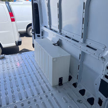 Load image into Gallery viewer, 39 GALLON WHEEL WELL WATER TANK FOR 2013-2025 DODGE / RAM PROMASTER 1500, 2500, 3500 136", 159", AND 159" EXT (BOTH SIDES)
