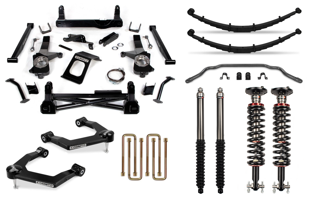 Cognito 8-Inch Performance Lift Kit with Elka 2.0 IFP Shocks for 19-23 Silverado/Sierra 1500 2WD/ 4WD, Including AT4 and Trail Boss