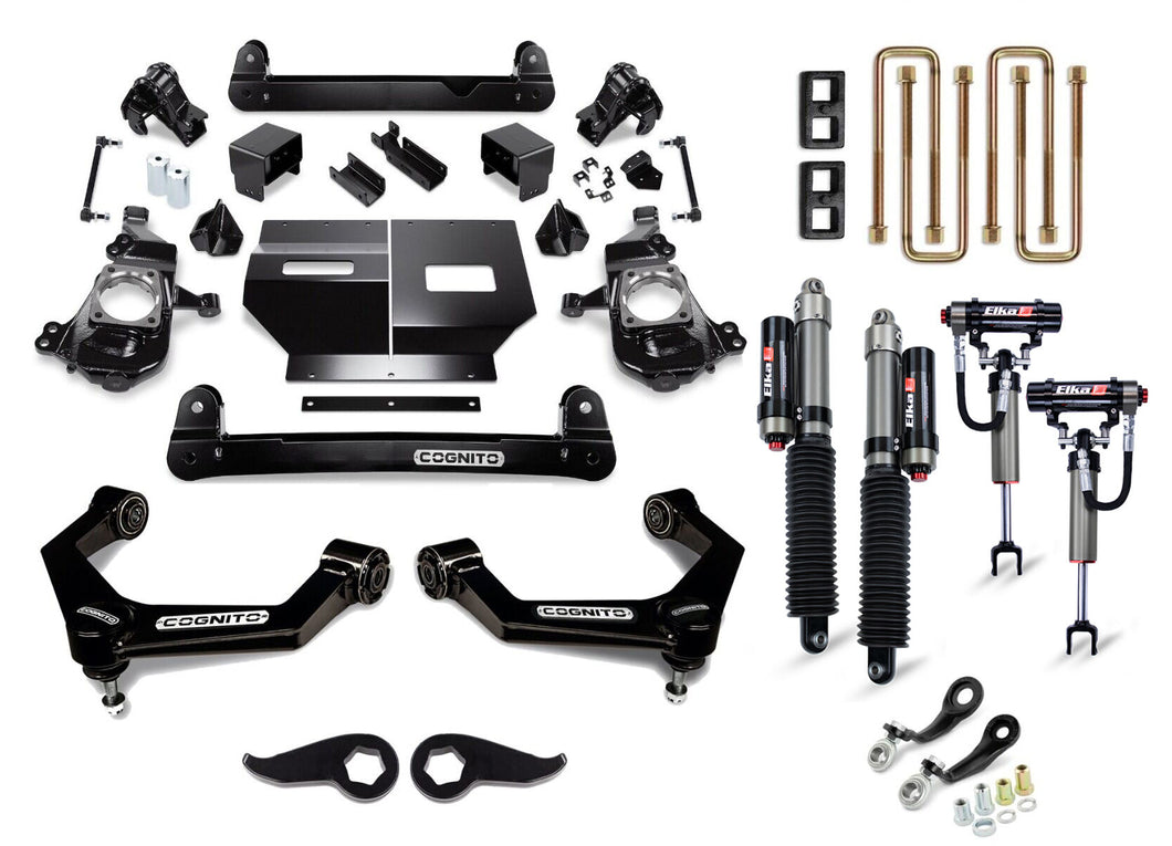 Cognito 5-Inch Elite Lift Kit with Elka 2.5 Reservoir Shocks for 20-25 Silverado/Sierra 2500/3500 2WD/4WD