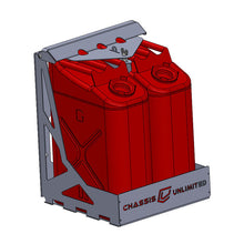 Load image into Gallery viewer, Dual Fuel Water Can Mount Fits Swing Out Bumpers
