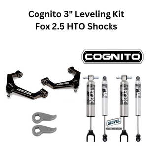 Cognito 3-Inch Performance Ball Joint Leveling Lift Kit With Fox 2.5 HTO Shocks for 20-25+ Silverado/Sierra 2500/3500 2WD/4WD