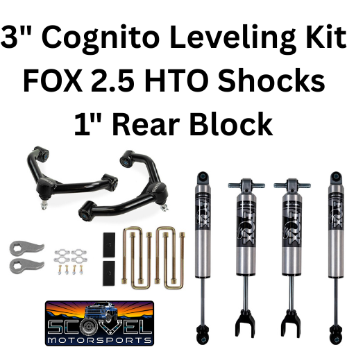 Cognito 3-Inch Leveling Kit w/ Fox 2.5 HTO Shocks (Tubular Design