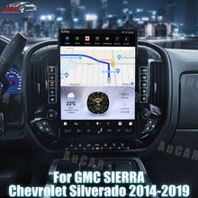 Load image into Gallery viewer, AuCar Tesla Android 15.6″ Car Radio GPS Navigation For GMC Sierra Chevrolet Silverado 2014-2019
