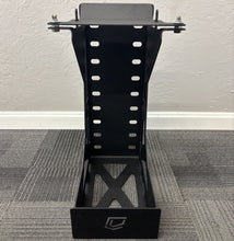Load image into Gallery viewer, SINGLE FUEL/WATER CAN MOUNT - FITS SWING OUT BUMPERS Chassis Unlimited Inc. 
