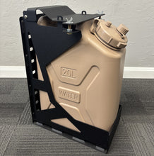 Load image into Gallery viewer, SINGLE FUEL/WATER CAN MOUNT - FITS SWING OUT BUMPERS Chassis Unlimited Inc. 
