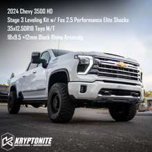 Load image into Gallery viewer, Kryptonite Stage 3 Leveling Kit with Fox 2.5 Performance Elite Shocks for 2020-2026 Chevy/GMC 2500HD/3500HD
