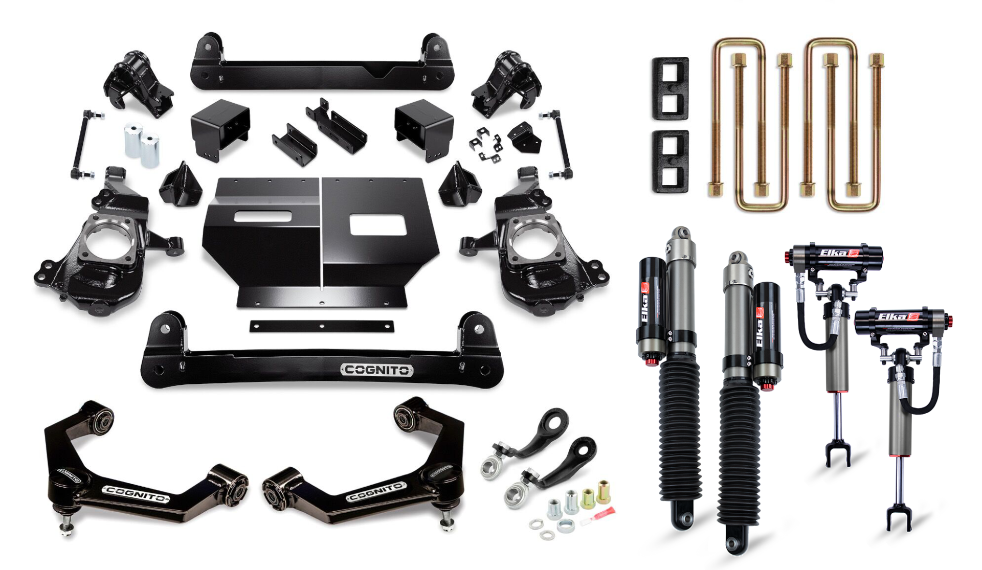 Cognito 4-Inch Elite Lift Kit with Elka 2.5 reservoir shocks for